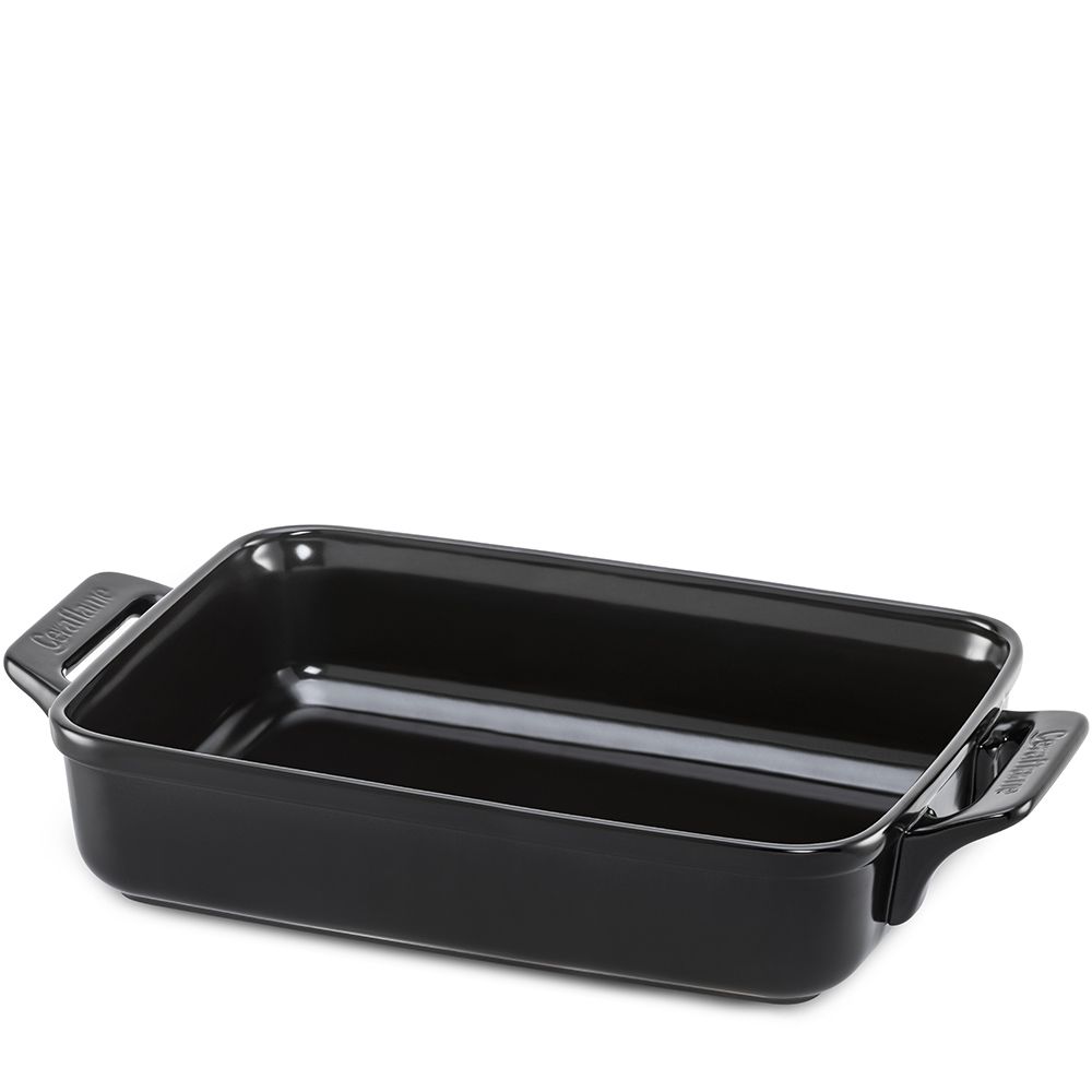 Assadeira Ceraflame Clear Retangular 34x25cm com Alça 3500ml - Preto