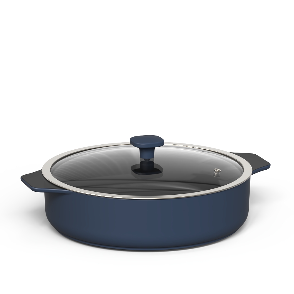 aed33575def1aa7be35333c25a9370bc.jpg Frigideira Ceraflame com Alças Slim 28cm 3200ml - Indigo - Imagem 1