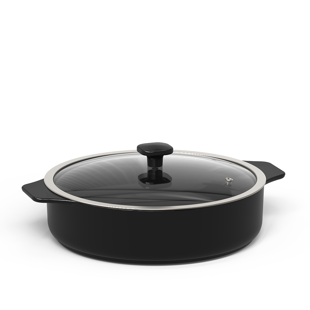 c7699cafd7e35f087a03a44d995fa6bb.jpg Frigideira Ceraflame com Alças Slim 28cm 3200ml - Preto - Imagem 1