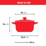 Jogo De Panelas De Cerâmica Ceraflame Duo (Smart) 5 peças - Pomodoro - Imagem 3