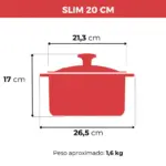Jogo de Panelas Ceraflame Slim 5 Peças - Vermelho Coral - Imagem 8