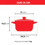 Jogo De Panelas De Cerâmica Ceraflame Duo+ (Smart) 5 peças - Pomodoro - Imagem 4